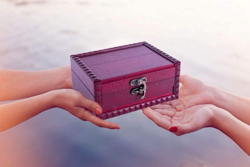 Sicohome Cartas Del Tarot Box, 5,73 Pequeña Caja De Madera