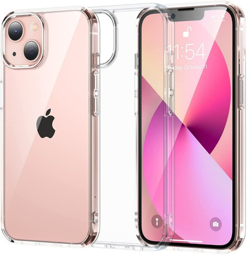 Imagen 3 de 10 de Case iPhone 13 Mini 5.4 Protector 360° Full Vidrio Benks