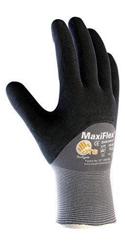 Pip Medium Maxiflex Endurance By Atg Black Nitrile Palm, Fin