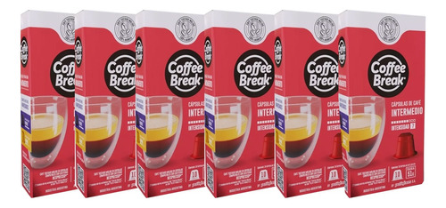 Capsulas Nespresso Coffee Break Intermedio Pack X 6 Cajas