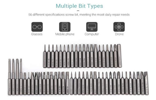 Kit De 56 Piezas 4mm Para Destornillador Eléctrico Xiaomi