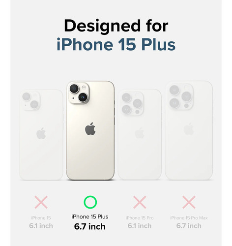 Funda Premium Para Iphone 15 Plus Ringke Fusion Clear Transparente Lisa