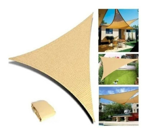 Imagen 1 de 3 de Toldo Vela Sombra Triangula Para Jardin De 3mt