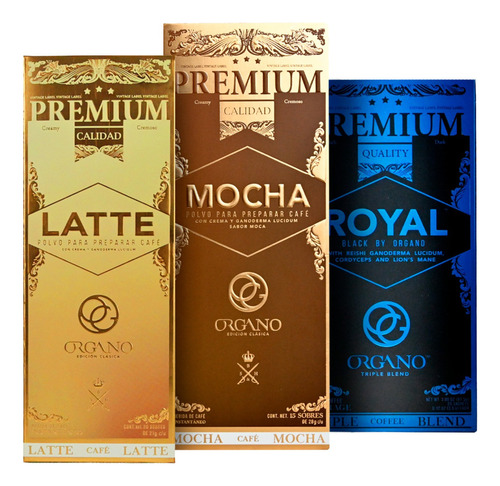 Organo | Café Latte 20u + Café Mocha 15u + Café Royal 25u