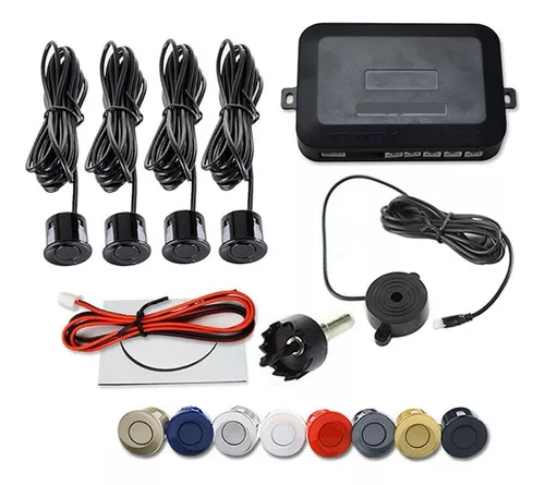 Parking Sensor Kit de sensor de estacionamento led para carro, detector  automático, sistema de monitor de radar de backup reverso com 4 sensores