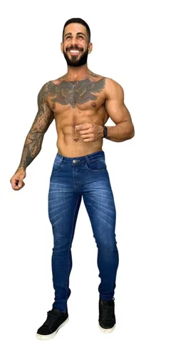 Cal a Jeans Masculina Skinny Uma Op o Moderna E Vers til