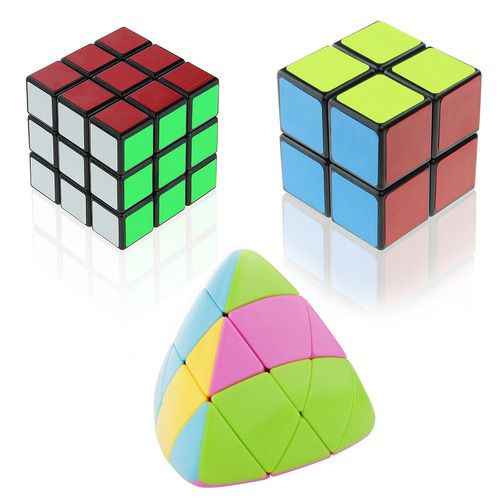 Juego De 2 X 2 3 X 3 Magia Pyraminx Cube Twist Velocidad Cub
