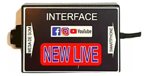 Interface De Áudio New Live Para Gravação Com 1 Canal Com Cor Preto