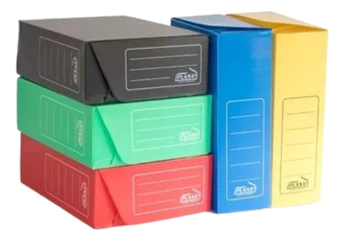 Cajas Archivo Plana Color Plastico Oficio12 36x25x12 X 10u 