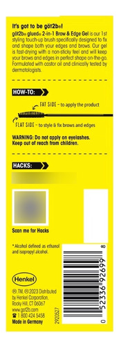 Gel Para Cejas Got2b Glued Browns 2 In 1 Brow &edge Gel X Un