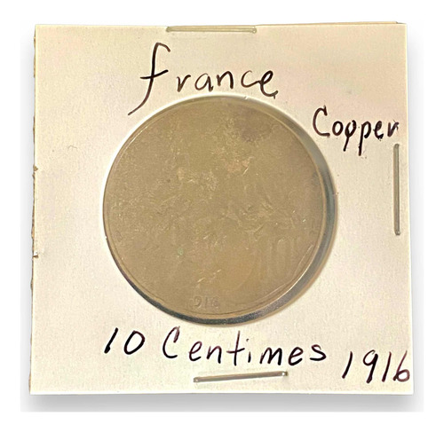 Moneda De Francia De 10 Centimos Año 1916