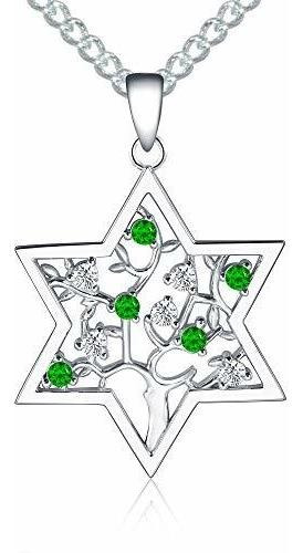 Collar - 925 Sterling Silver Jewelry, Jewish Star Of David J