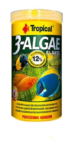 Alimento 3-algae Flakes P/peces Herbívoros 20 G Tropical