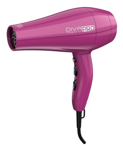 Secadora Cabello Profesional Diva Pro 4d Ozono Iones Cerámic Color Rosa
