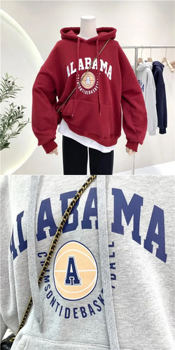 Sudadera Con Capucha Y Forro Polar Con Estampado De Letras Para Mujer