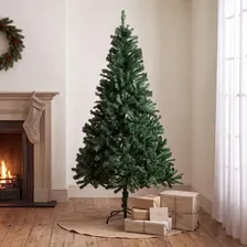 Árbol Pino de Navidad 1.80 m Artificial Kingshouse con Soporte de Metal 800 Ramas Frondoso Color Verde Decoración Navideña