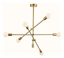 Comprar Lampara De Techo Moderna Dorada Elegante Nórdica E27 Estructura Dorada Luz Cálida