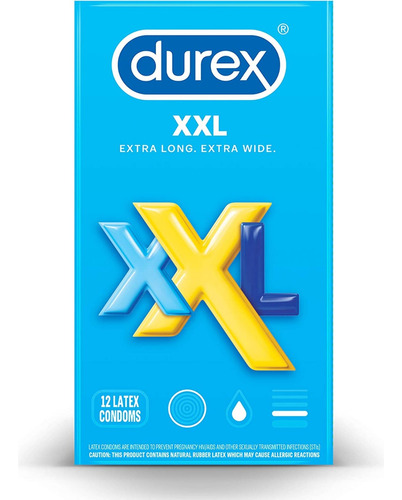 D U R E X _ Preservativos  Xxl Extra Long 12 Condoms 