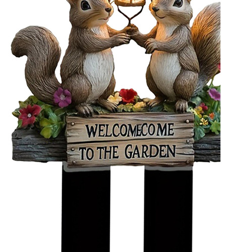 2d Plano Dos Ardillas Bienvenido A De Jardín Decoración De