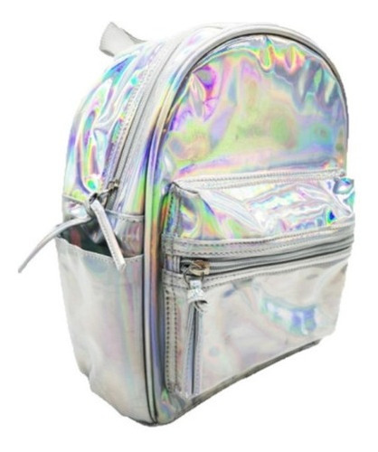 Juli4ever Mochila Holografica 25 Cm 020 Color Plateado