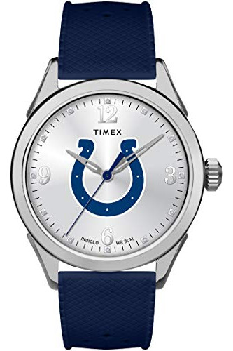 Reloj Timex Athena Colts De La Nfl Para Mujer, 40 Mm, Tono P