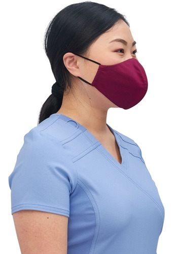 Cherokee Ww560 Paquete 5 Cubrebocas Anti Microbial Repelente Color Win - Vino