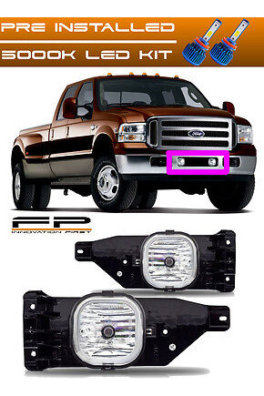 2005-2007 Ford F-250 F-350 Fog Lights Front Lamps Clear  Aag