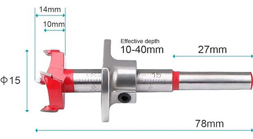 Broca Mecha Forstner Para Madera (15mm)