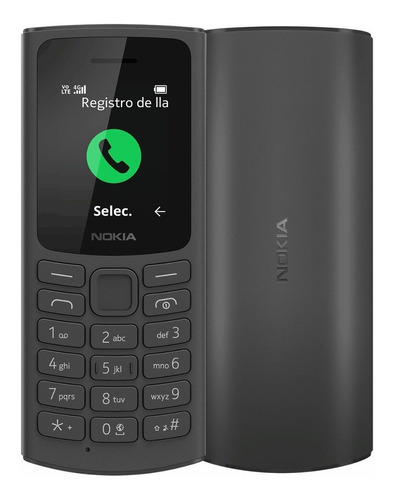 Imagen 1 de 5 de Celular Nokia 105 4g - 48mb Ss Negro