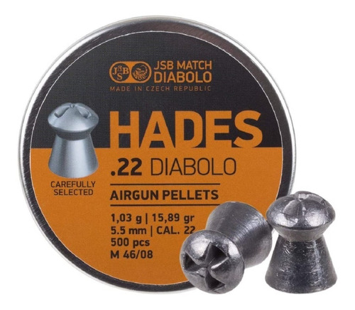 Balines Jsb Hades Diabolo Calibre 5,5 15,89gr Lata X500.