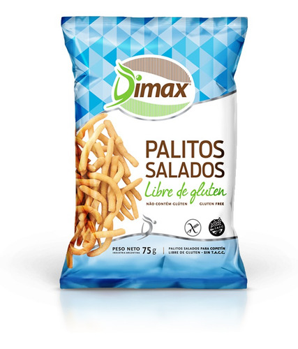 Palitos Salados Dimax Sin Tacc Oferta 4 Paquetes De 75grs