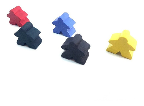 Pack 5 Meeples Madera Compatibles Carcassone-factor Estudios