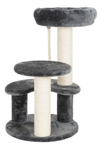 Gimnasio Rascador Torre Para Gato Refugio 3 Color Gris Oscuro