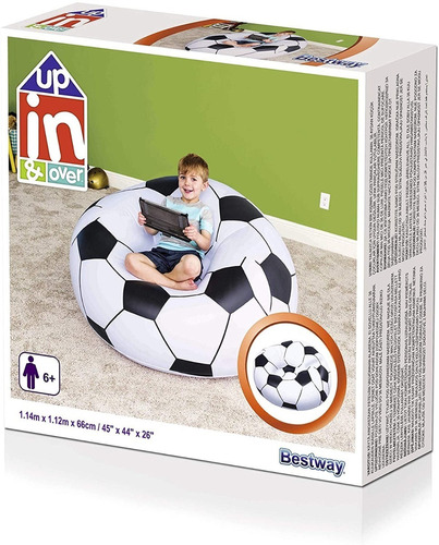 Sillón Inflable Puff Balón De Football Futbol Bestway 