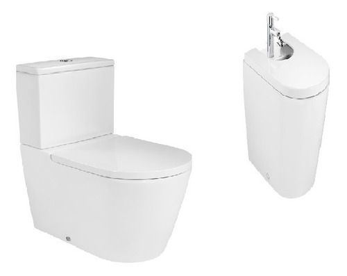 Inodoro Con Mochila Bidet Inspira Roca Doble Descarga 