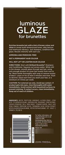 John Frieda John Frieda Luminoso Glaze Para Cabello Castaño
