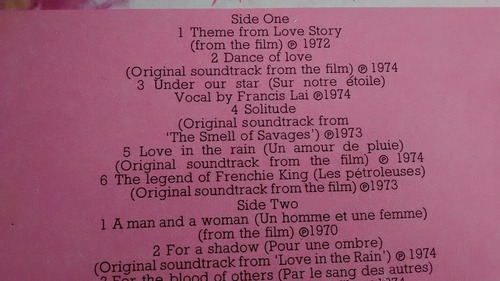 Vinilo Lp De Francis Lai --the Man And His Music (xx966. (Usado)
