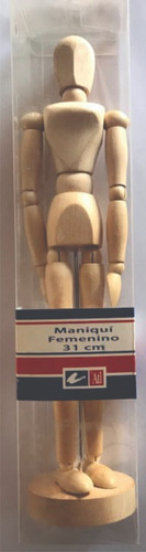 Maniquí De Dibujo Articulado De Madera 31cm. Femenino