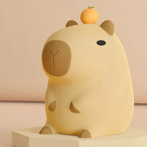 Bonita Luz Nocturna Con Forma De Capibara Y Juguete De Peluc