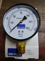 Comprar Manometro Beyca Diam. 100 Mm Rosca 1\u002F2 Inf. 0-150 Kg Mm4-38