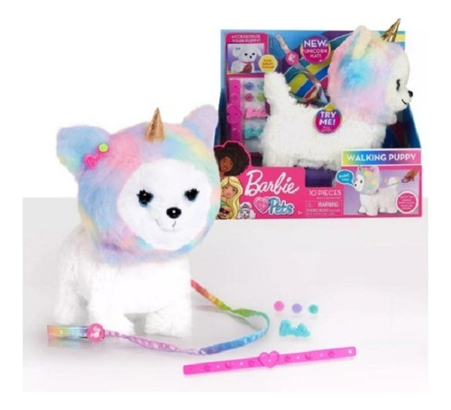 Mascota Perro Barbie Puppy Unicornio Fashion Con Sonidos