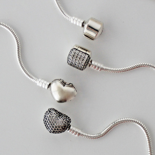 Pulseira Para Berloque Maleável Fecho Tambor Liso Prata 925