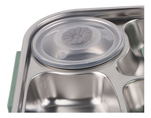 Fiambrera De Acero Inoxidable Caja Bento Portátil De 4