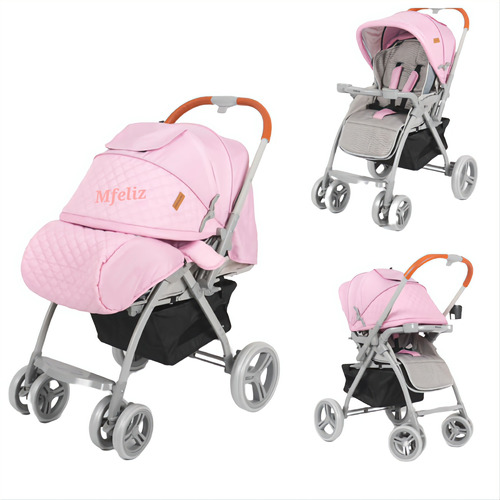 Coche Cuna Bebe Recien Nacido Con Mango Reversible Babyhappy