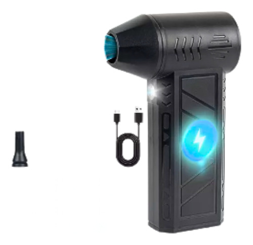 Soplador De Alta Potencia Pistola Mini Jet Turbo Led Estuche