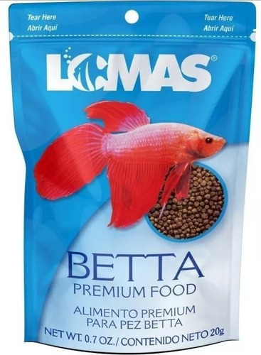Alimento Para Pez Betta 20g Acuario Lomas Premium Bolitas