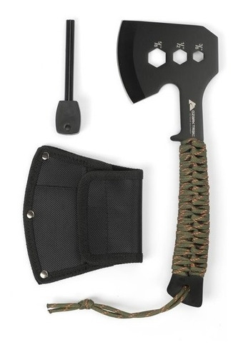 Hacha Con Funda Pedernal Y Paracord Camping Caceria Outdoor