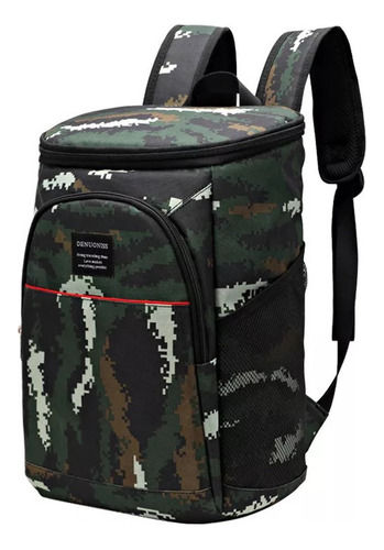 Mochila térmica, nevera para bebidas, cerveza, camuflaje, color comida