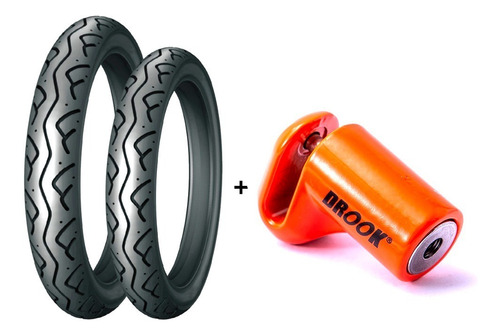 Juego Combo Drook 70/90 18 Y 90/90 18 + Candado P/disco