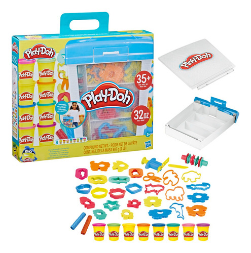 Estuche De Creatividad 40 Herramientas De Play-doh +3 Multicolor